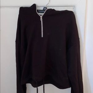 Black Half Zip Hoodie
